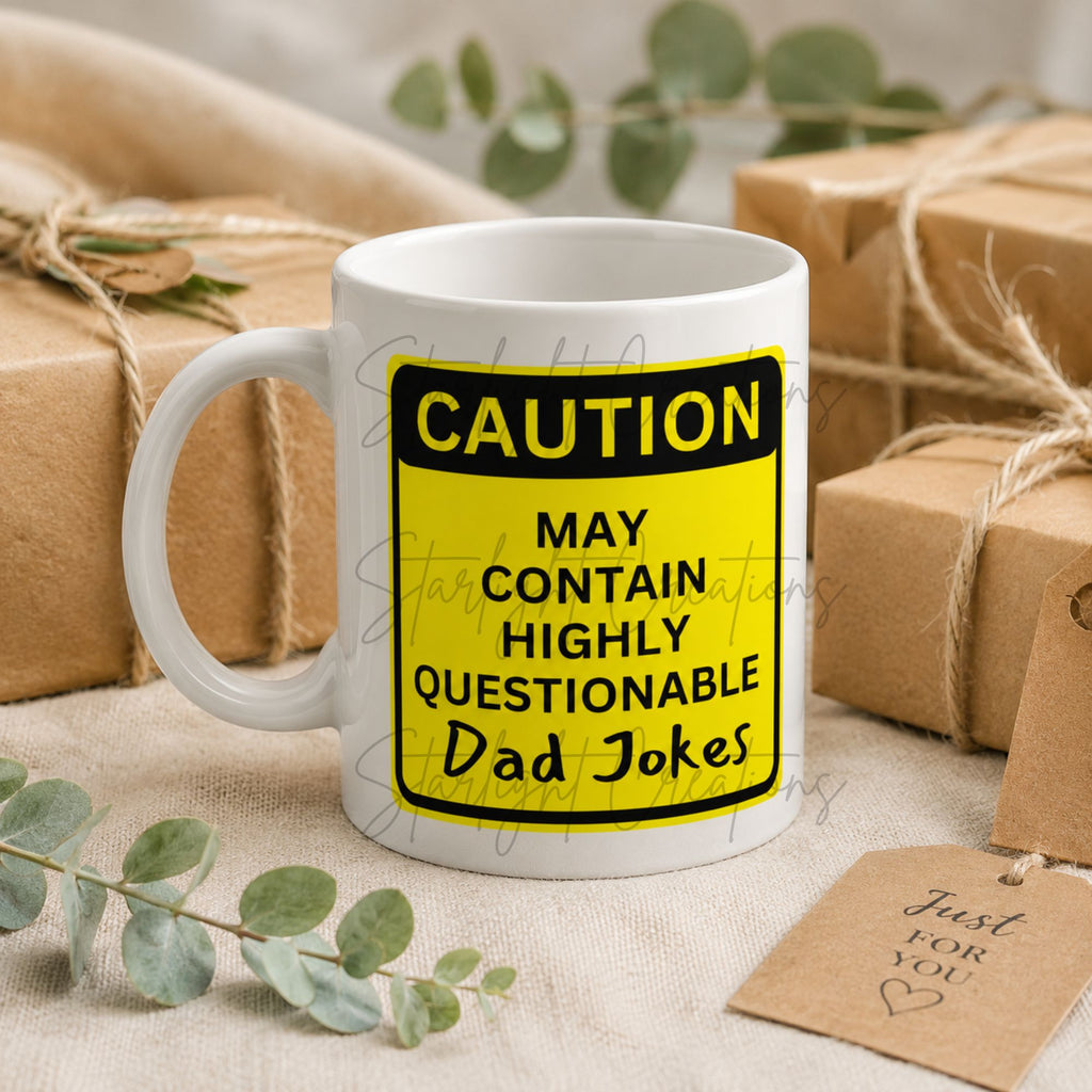 Funny Dad Joke Mug | 21 Funny Designs | 11oz Ceramic Gift Mug for Dad | Father's Day, Birthday & Christmas Gift