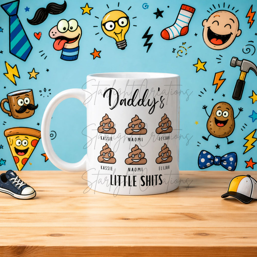 Daddys Little Shits Personalised Mug