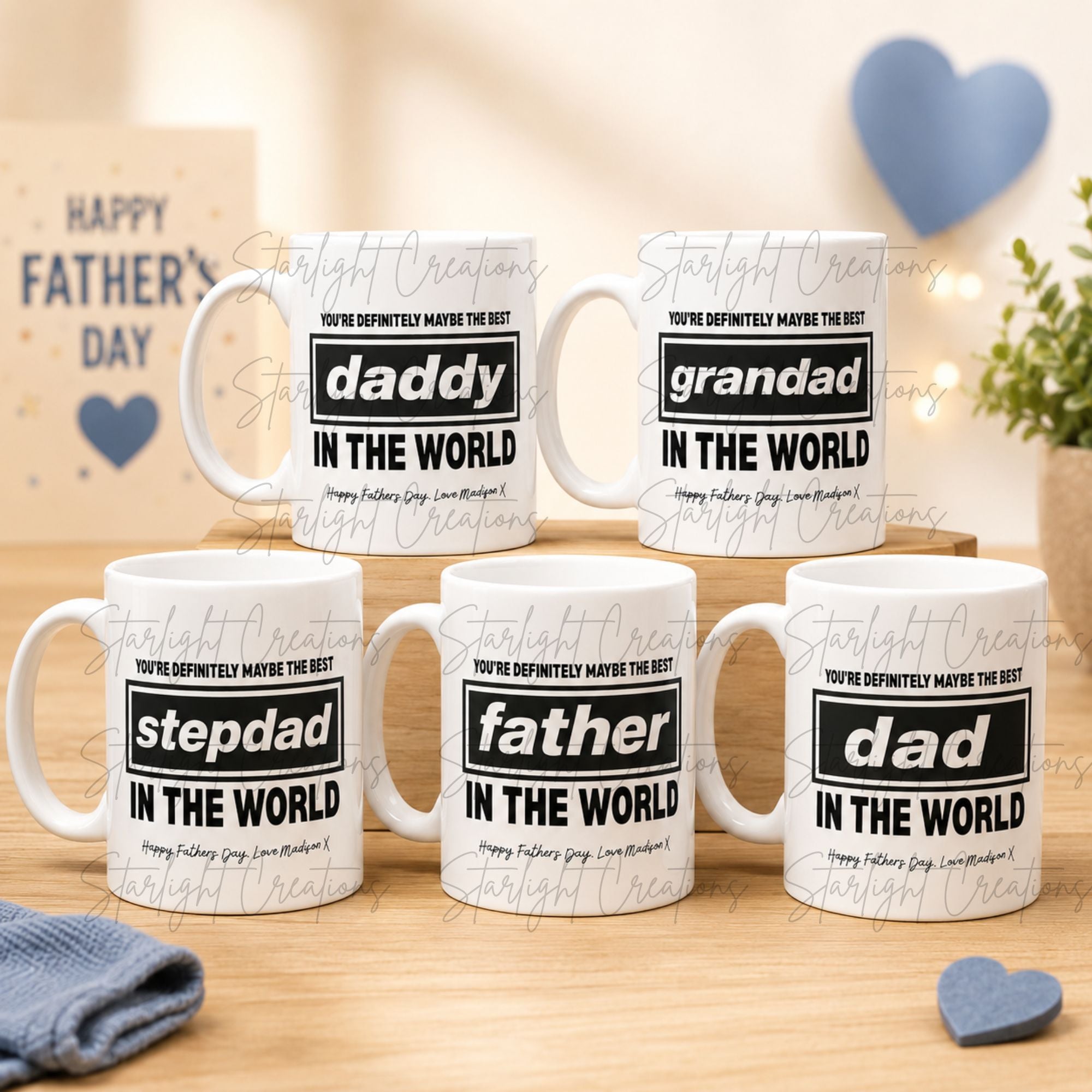 Personalised Father’s Day Mug – Funny “You’re Definitely Maybe The Best…” Mug – Dad, Daddy, Father, Stepdad & Grandad Gift Mug