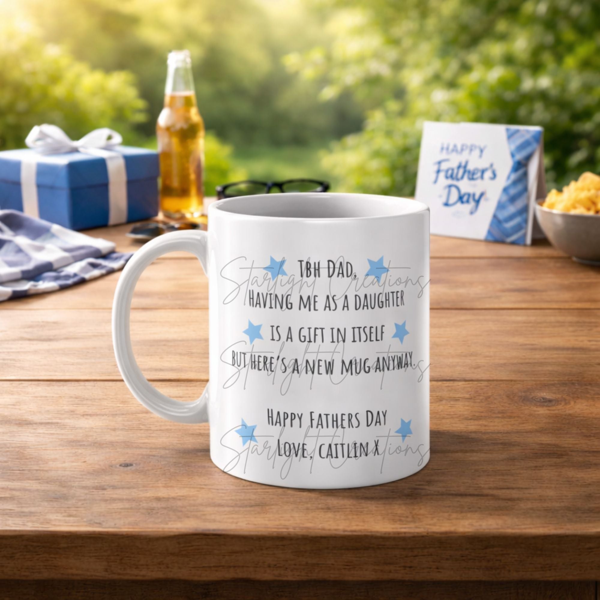Funny Father’s Day Mug – Personalised Daughter Gift