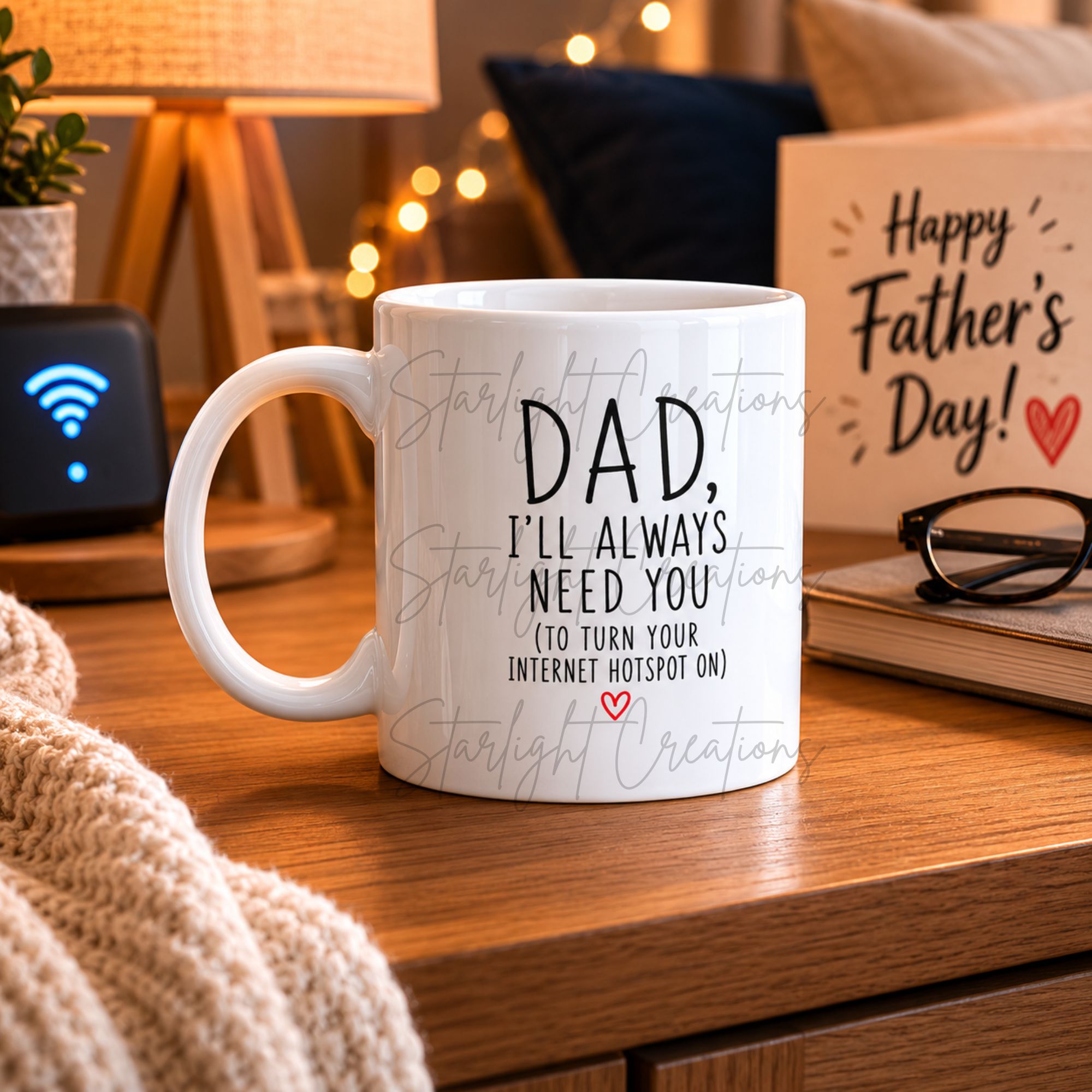 Father’s Day Mug & Coaster Set – “Dad, I’ll Always Need You” Funny Gift