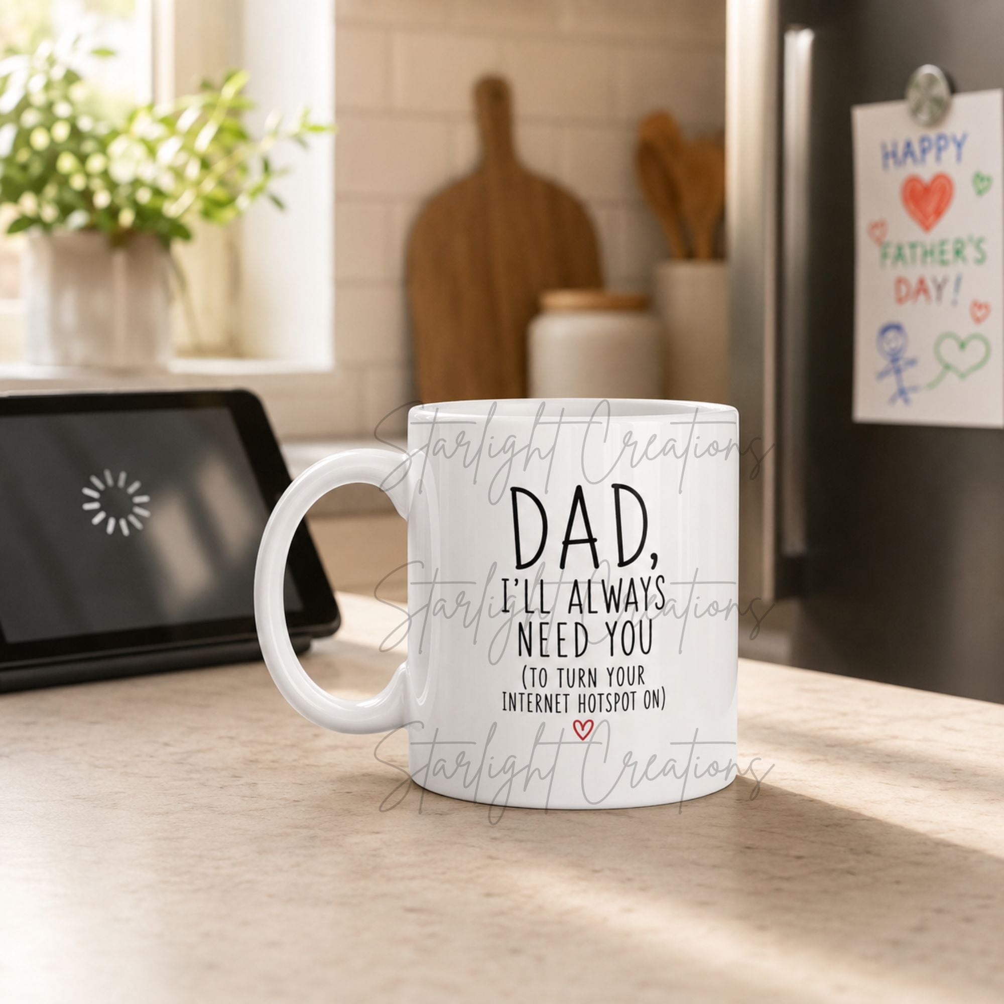 Father’s Day Mug & Coaster Set – “Dad, I’ll Always Need You” Funny Gift