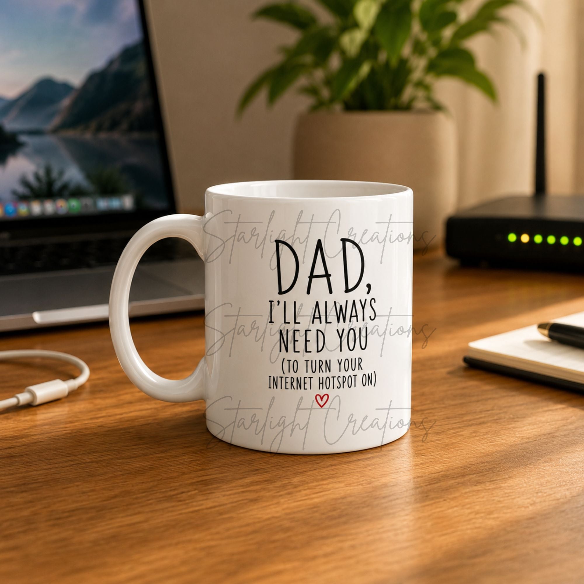 Father’s Day Mug & Coaster Set – “Dad, I’ll Always Need You” Funny Gift