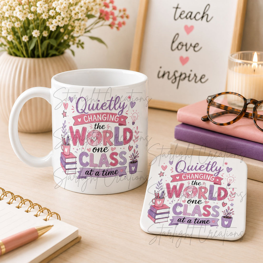 Teacher Mug & Coaster Gift Set – End of Term Thank You Present