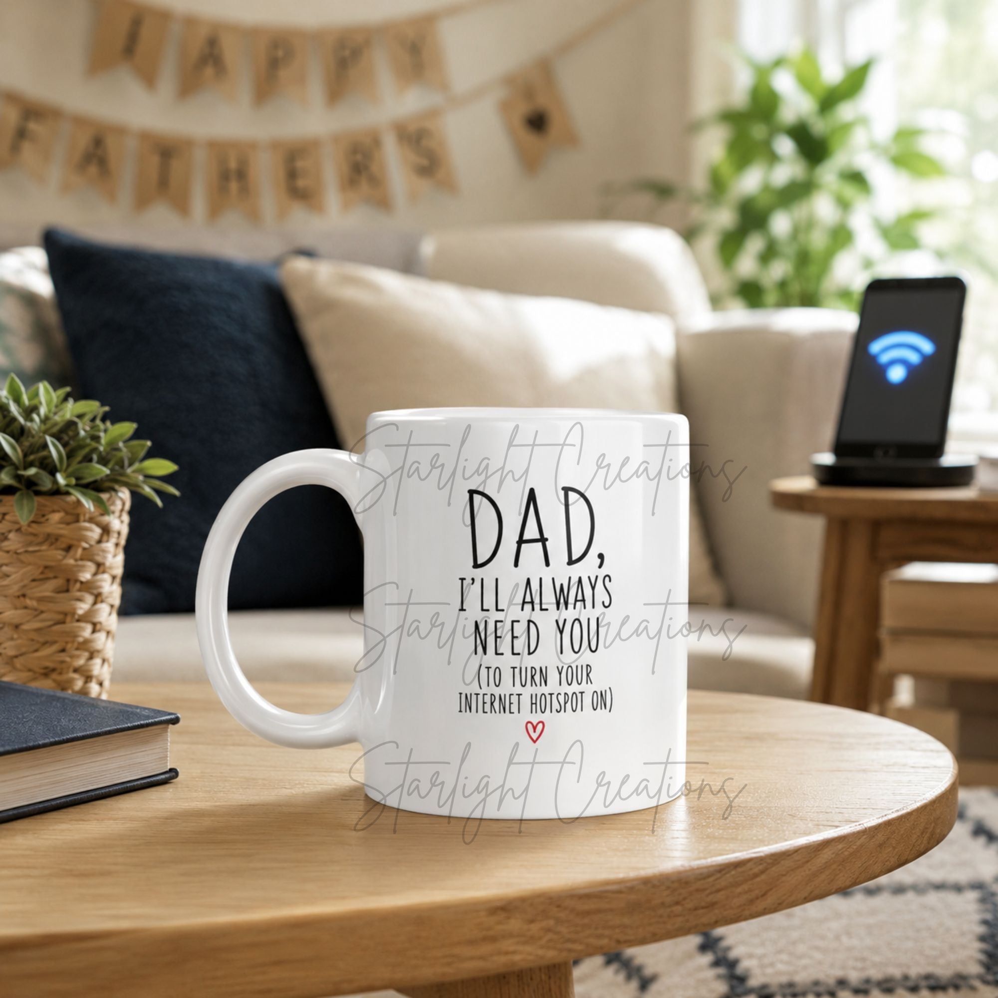 Father’s Day Mug & Coaster Set – “Dad, I’ll Always Need You” Funny Gift
