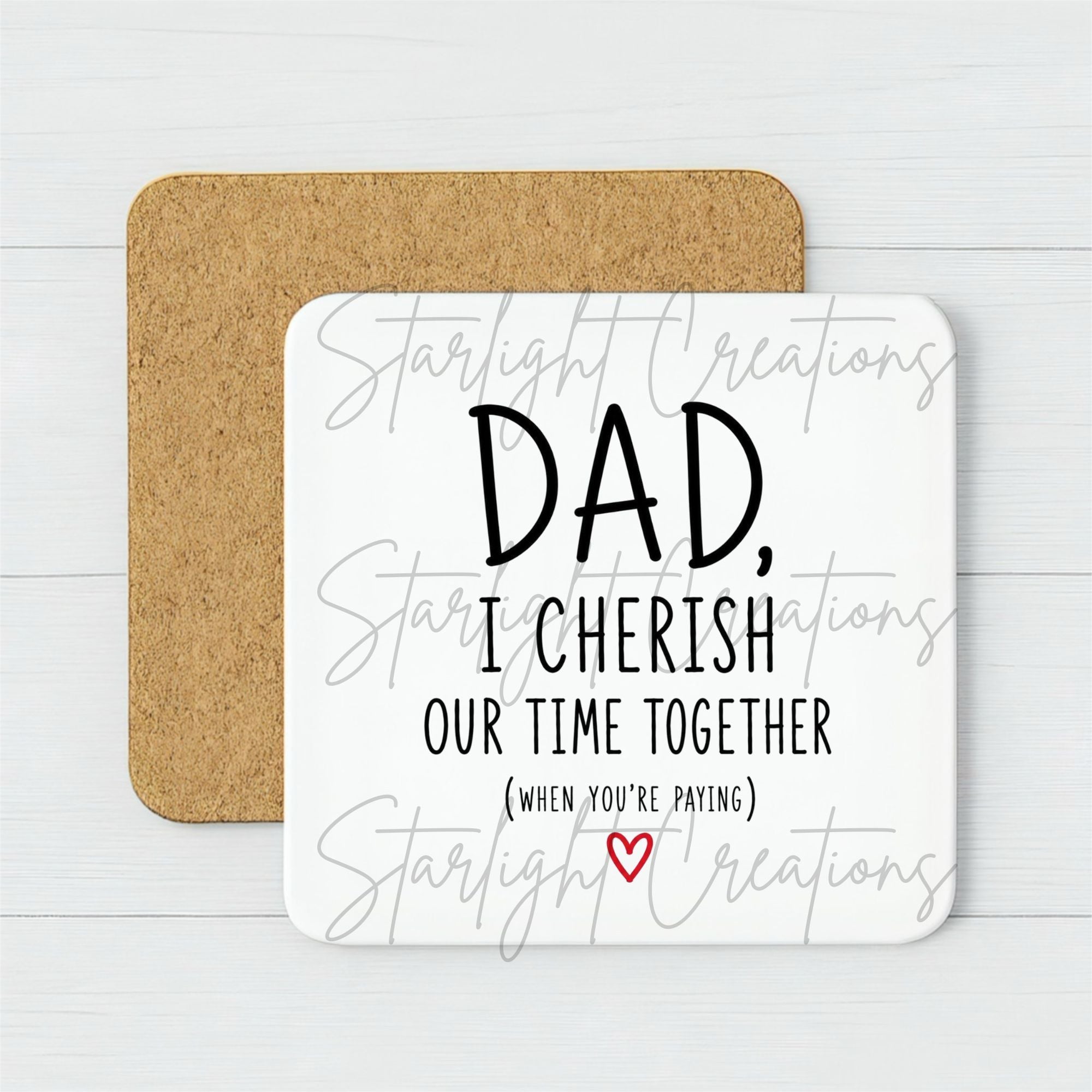 Funny Dad Mug & Coaster Set – Dad I Love You Every Time I’m Skint – Father’s Day Gift for Dad