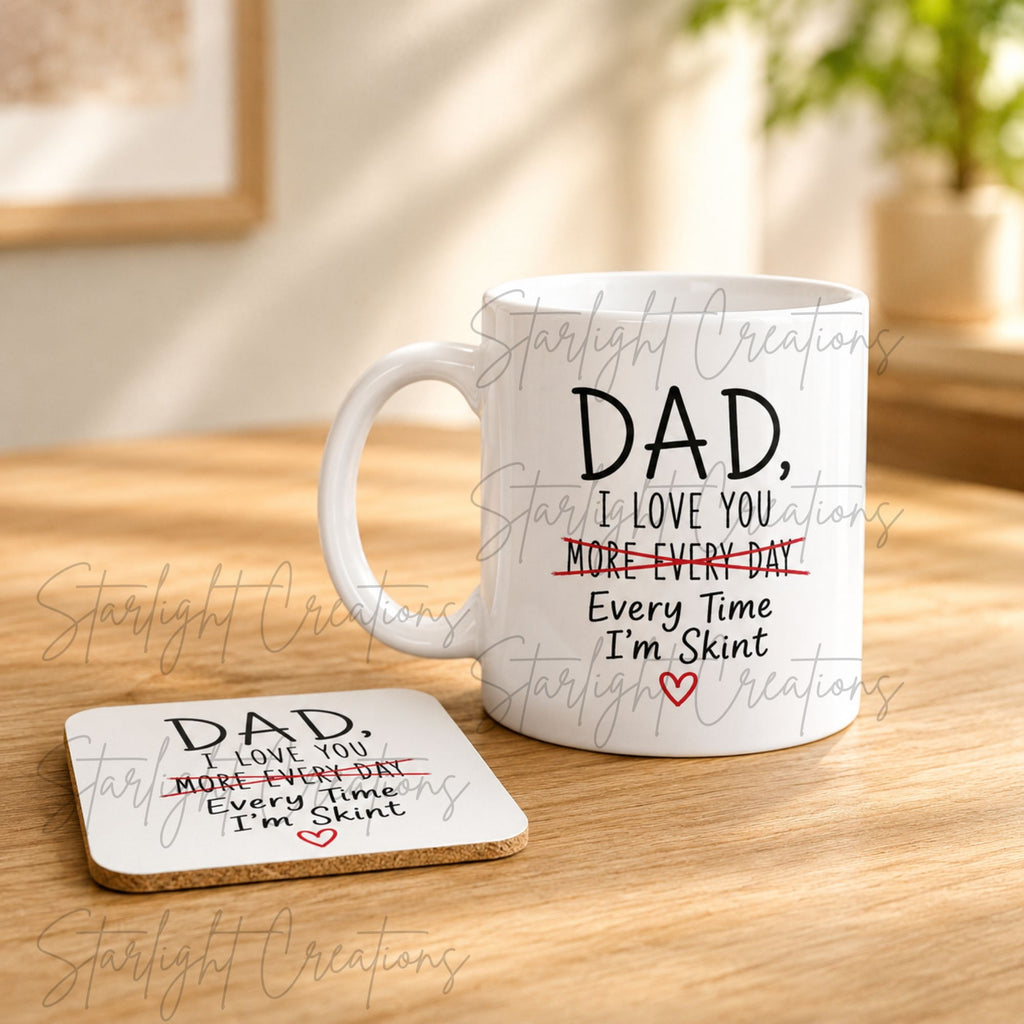 Funny Father’s Day Mug – “Thanks for Putting Up With My Mum”