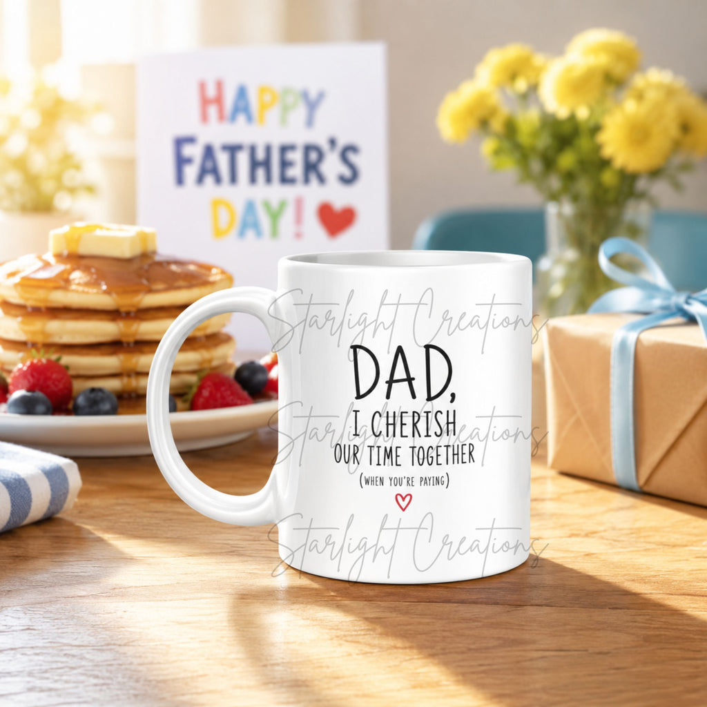 Funny Dad Mug & Coaster Set – Dad I Love You Every Time I’m Skint – Father’s Day Gift for Dad