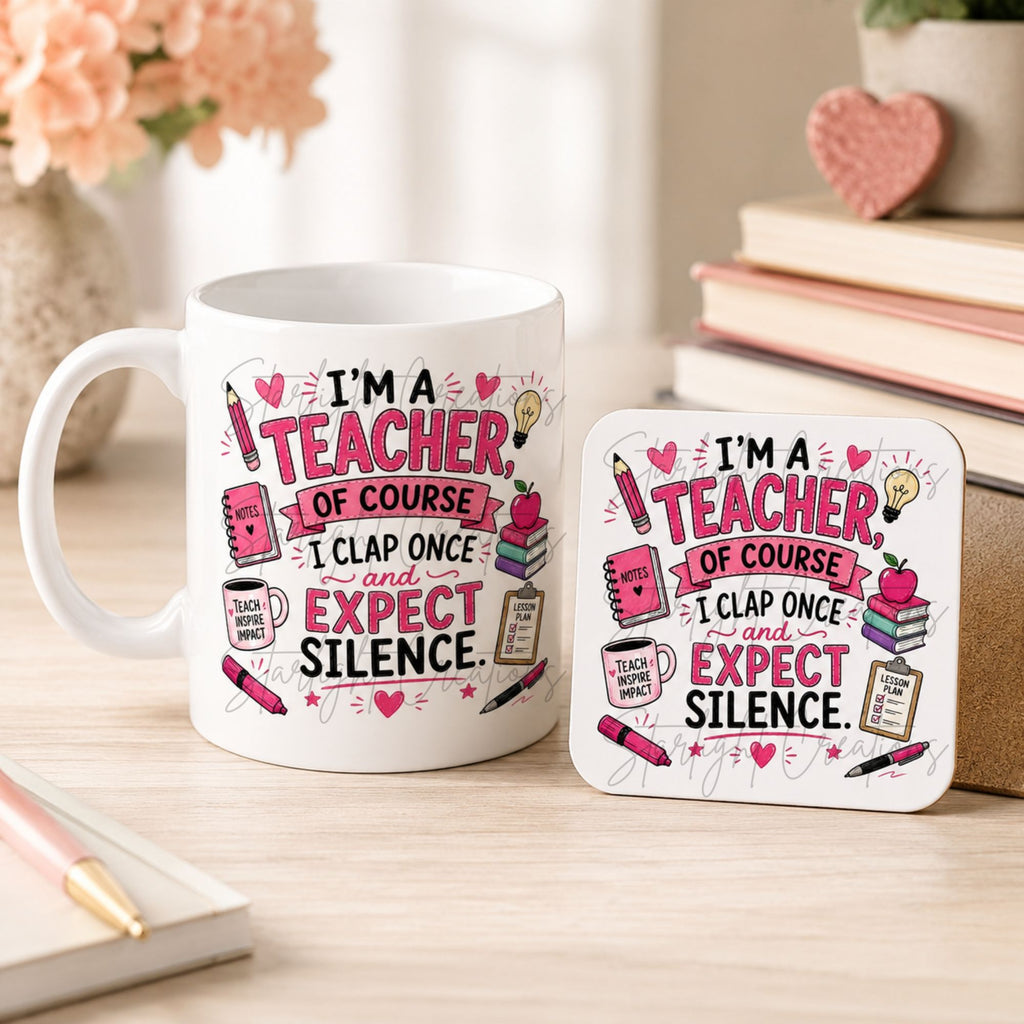 Teacher Mug & Coaster Gift Set – End of Term Thank You Present