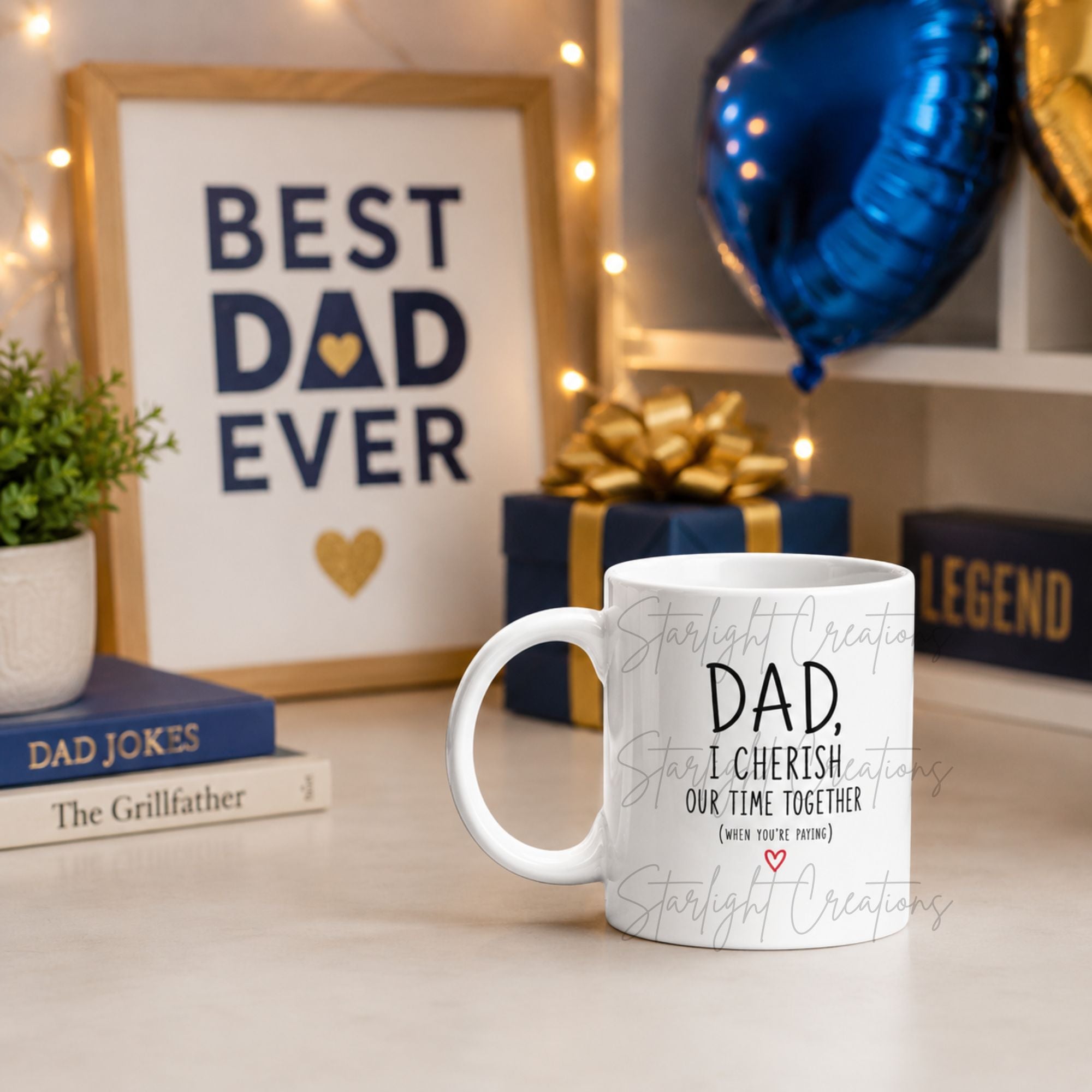 Funny Dad Mug & Coaster Set – Dad I Love You Every Time I’m Skint – Father’s Day Gift for Dad