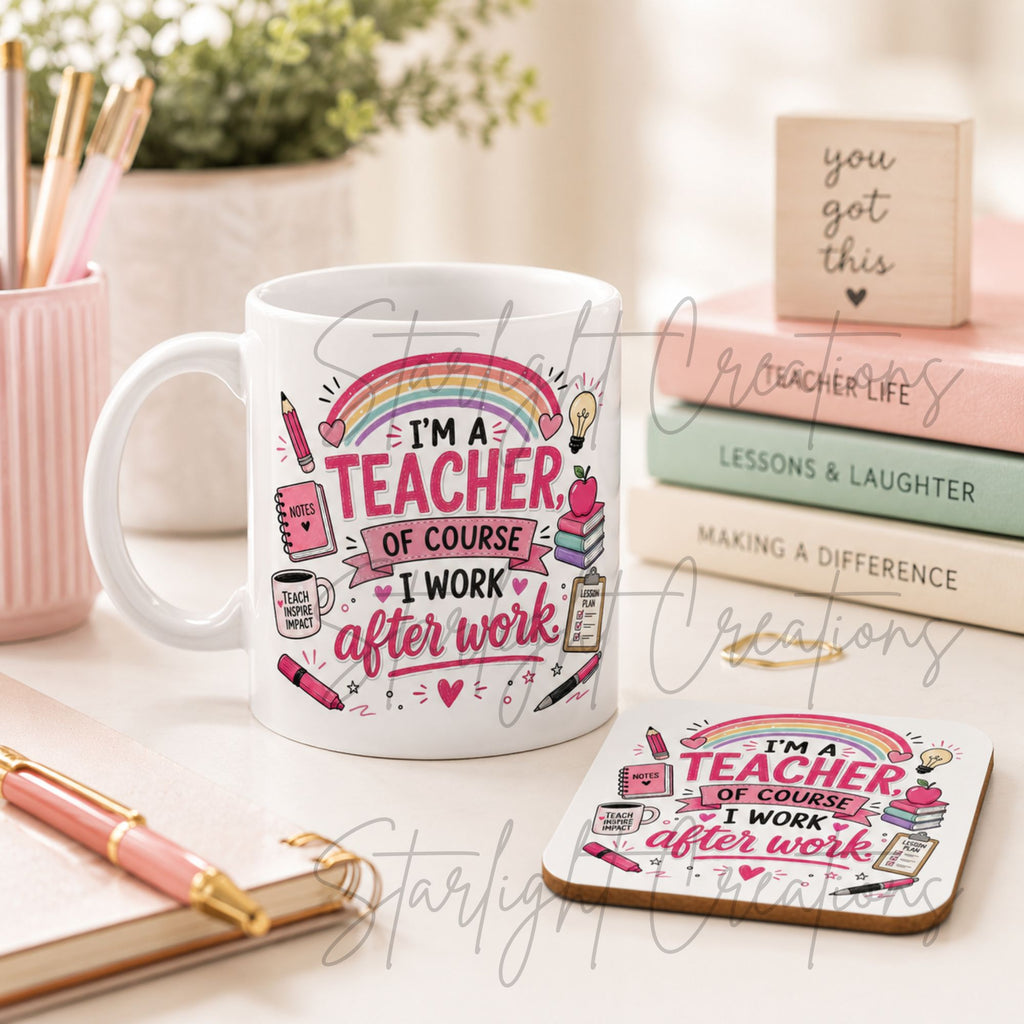 Teacher Mug & Coaster Gift Set – End of Term Thank You Present