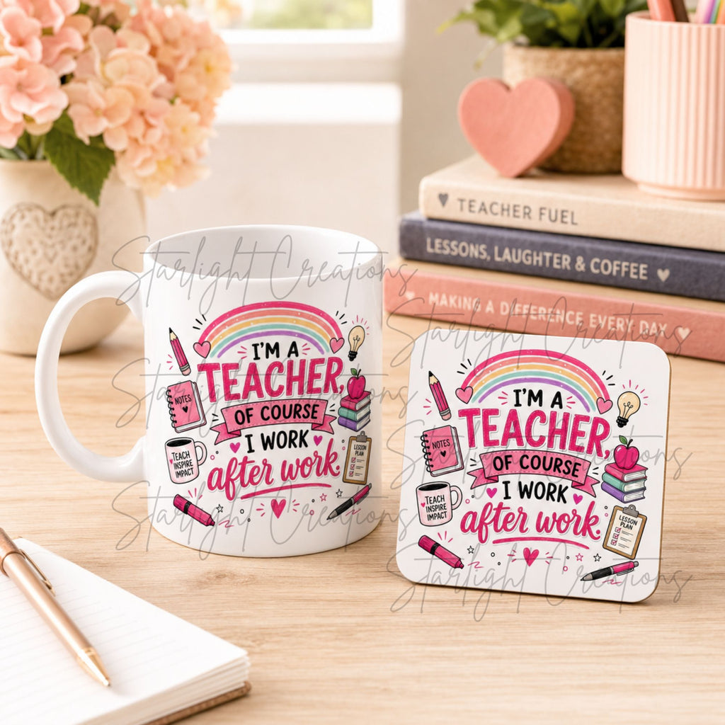 Teacher Mug & Coaster Gift Set – End of Term Thank You Present
