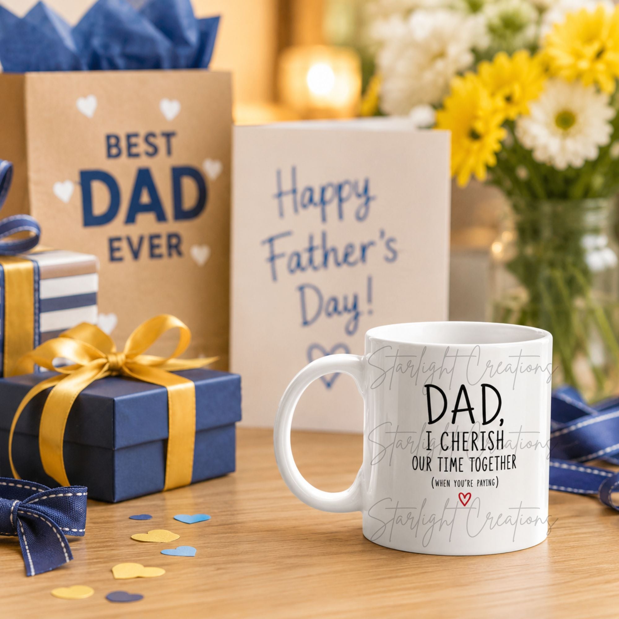 Funny Dad Mug & Coaster Set – Dad I Love You Every Time I’m Skint – Father’s Day Gift for Dad