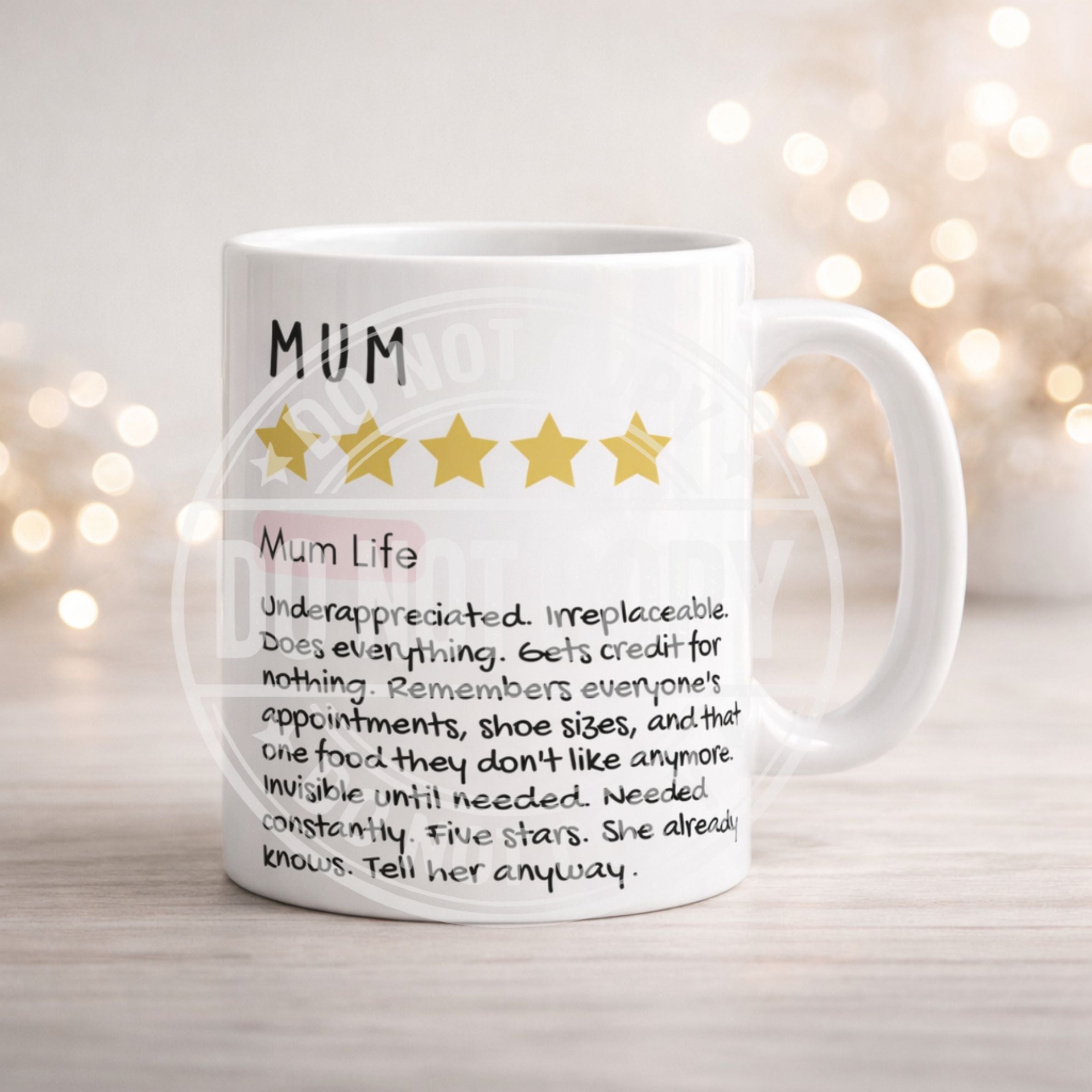 Funny Mum Life Review Mug | Parenting & Single Mum Gift