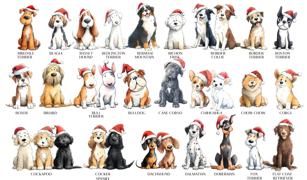 Personalised Dog Breed Christmas Bauble Ornament