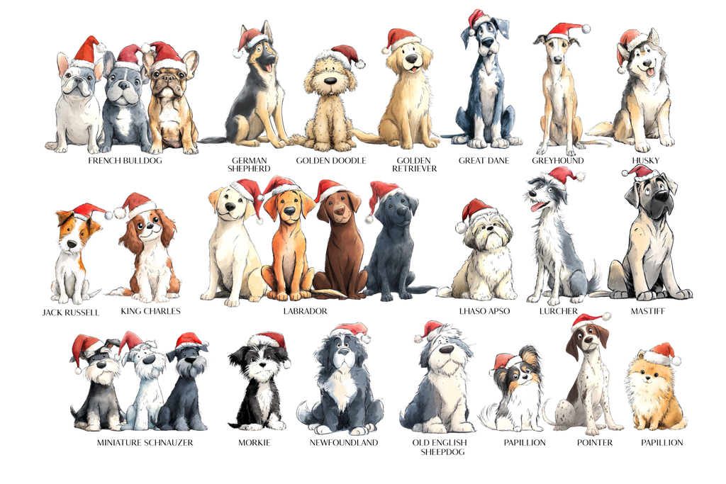 Personalised Dog Breed Christmas Bauble Ornament
