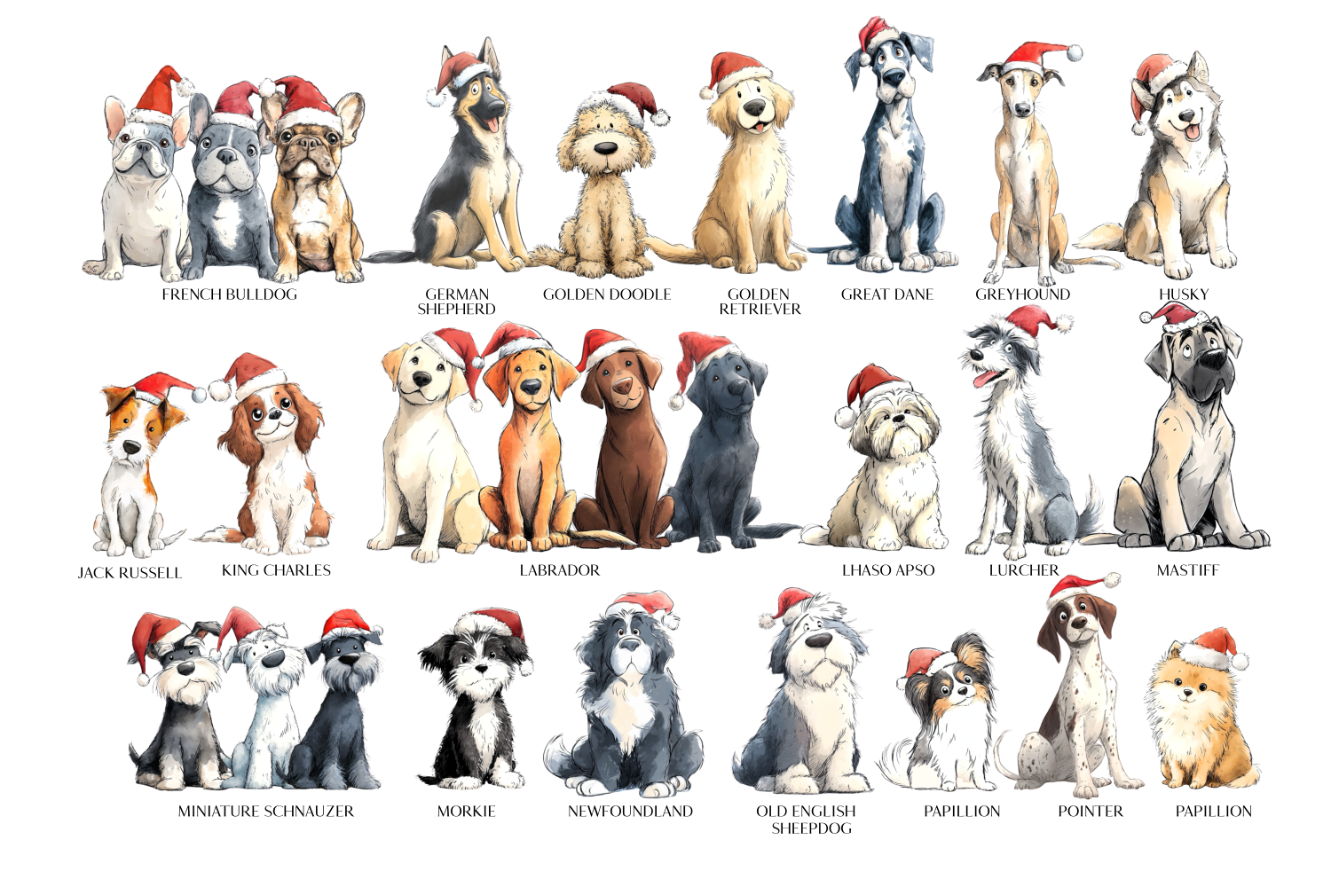 Personalised Dog Breed Christmas Bauble Ornament