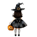 Personalised Halloween Trick or Treat Tote Bag | Custom Witch Pumpkin Bag with Name