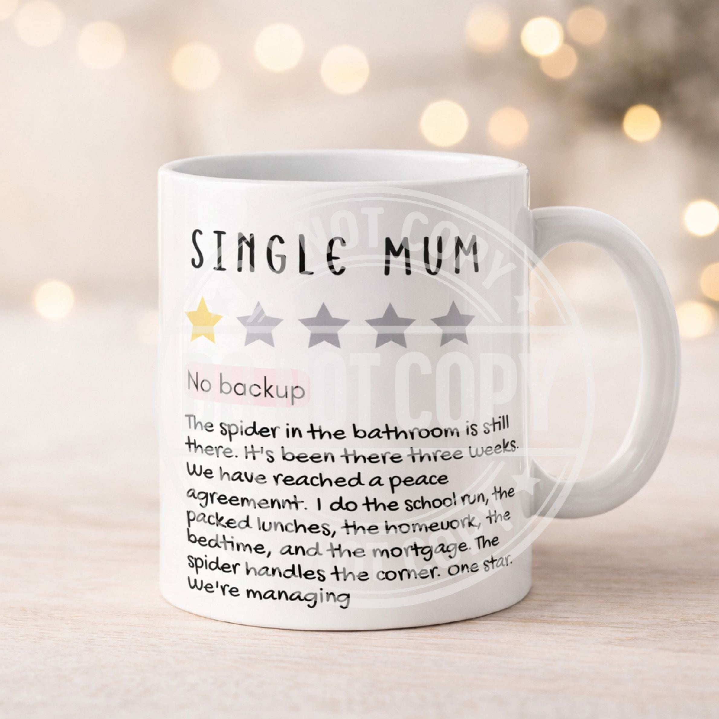 Funny Mum Life Review Mug | Parenting & Single Mum Gift