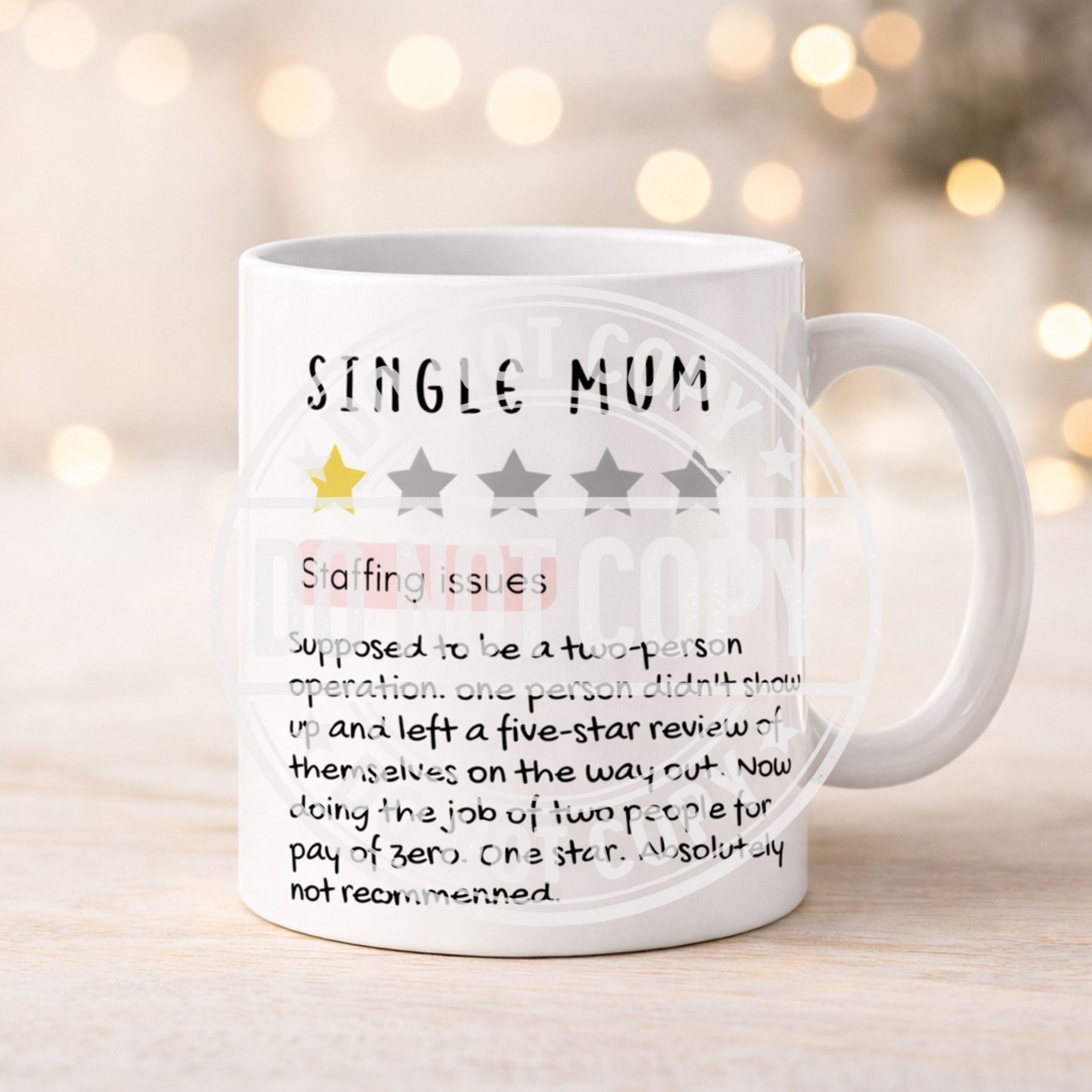 Funny Mum Life Review Mug | Parenting & Single Mum Gift