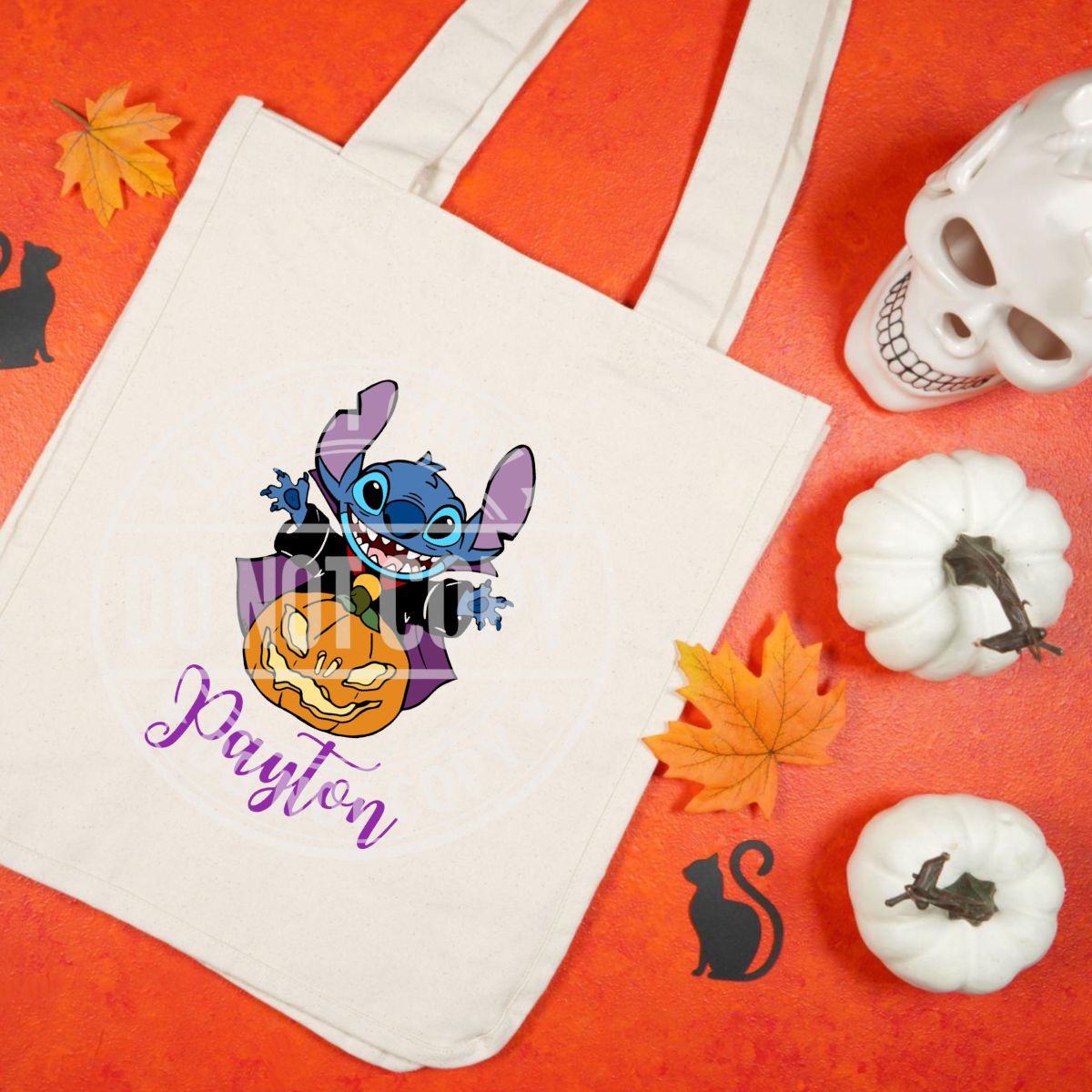 Personalised Halloween Trick or Treat Bag | Custom Kids Halloween Tote | 18 Cute Spooky Designs | Reusable Candy Bag | Personalised Pumpkin Bag