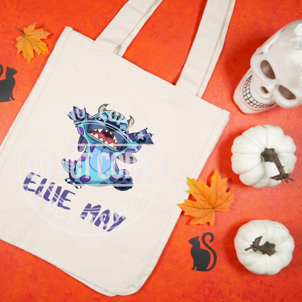 Personalised Halloween Trick or Treat Bag | Custom Kids Halloween Tote | 18 Cute Spooky Designs | Reusable Candy Bag | Personalised Pumpkin Bag