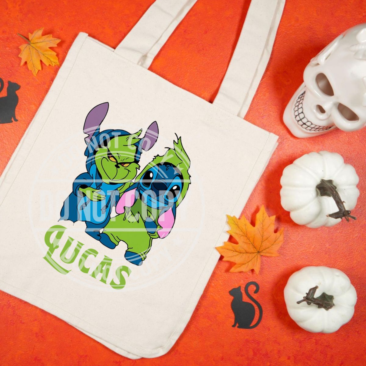 Personalised Halloween Trick or Treat Bag | Custom Kids Halloween Tote | 18 Cute Spooky Designs | Reusable Candy Bag | Personalised Pumpkin Bag