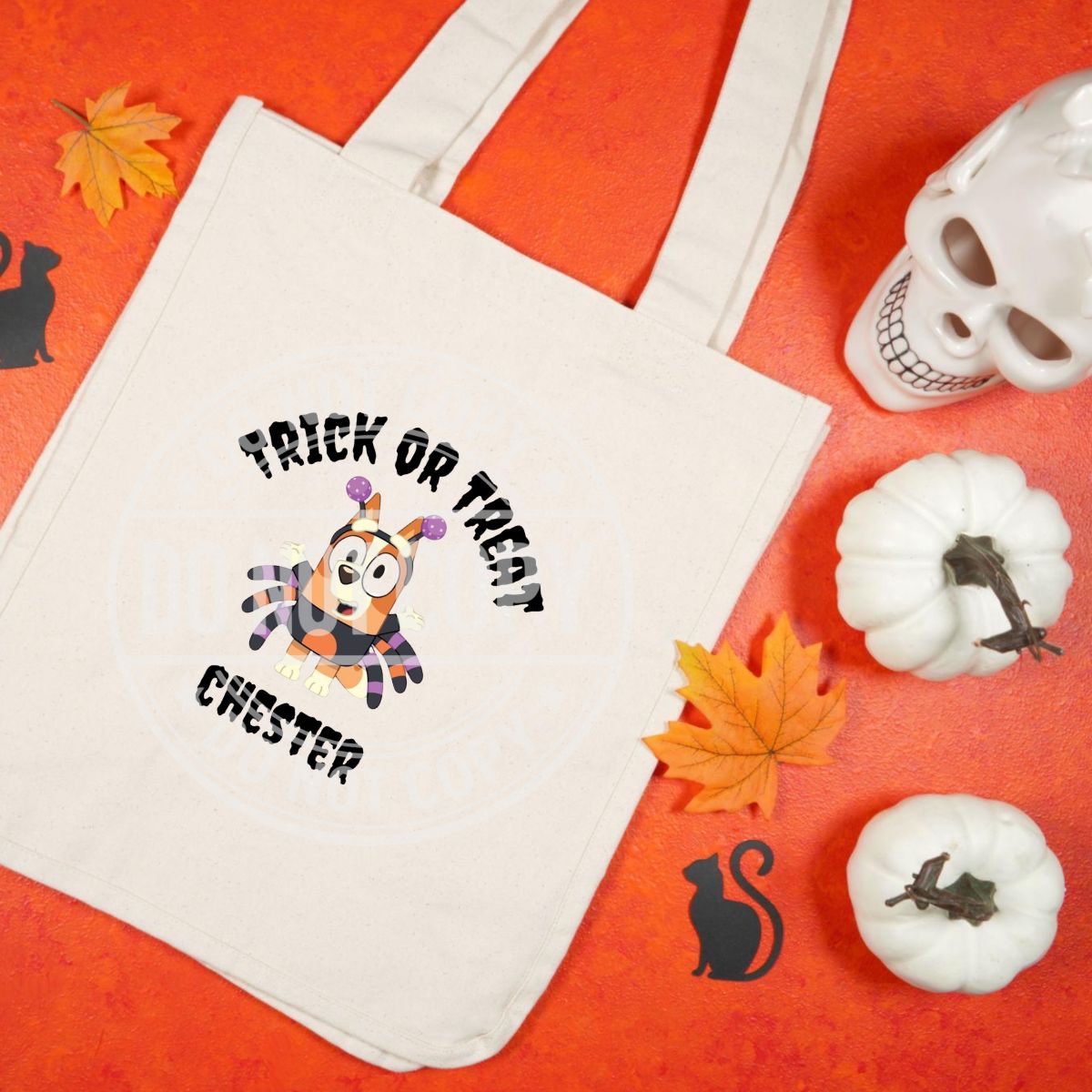 Personalised Halloween Trick or Treat Bag | Custom Kids Halloween Tote | 18 Cute Spooky Designs | Reusable Candy Bag | Personalised Pumpkin Bag