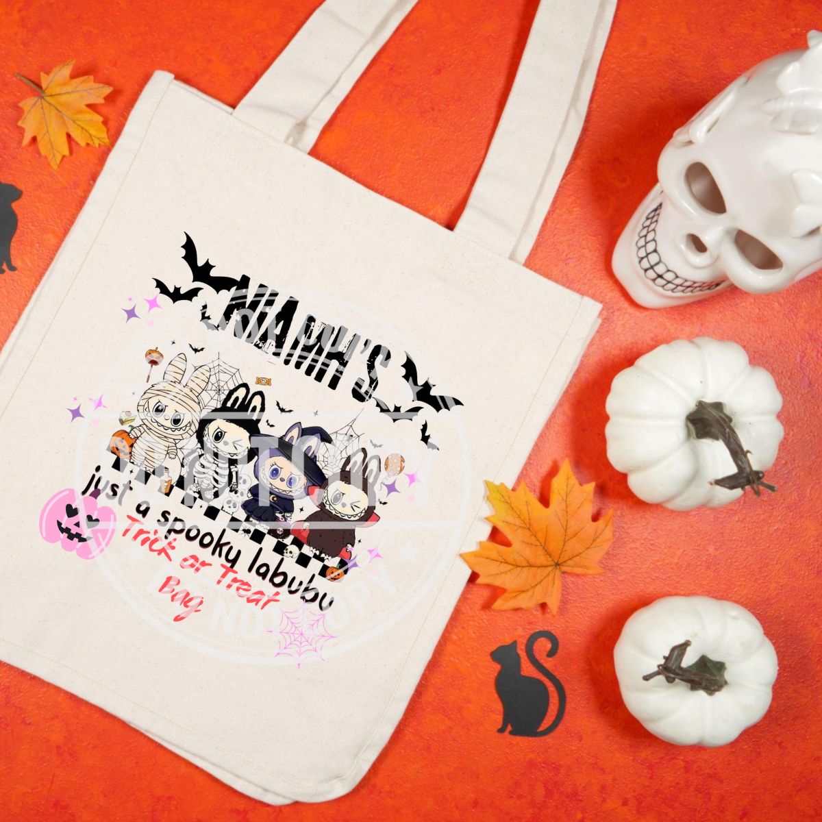 Personalised Halloween Trick or Treat Bag | Custom Kids Halloween Tote | 18 Cute Spooky Designs | Reusable Candy Bag | Personalised Pumpkin Bag