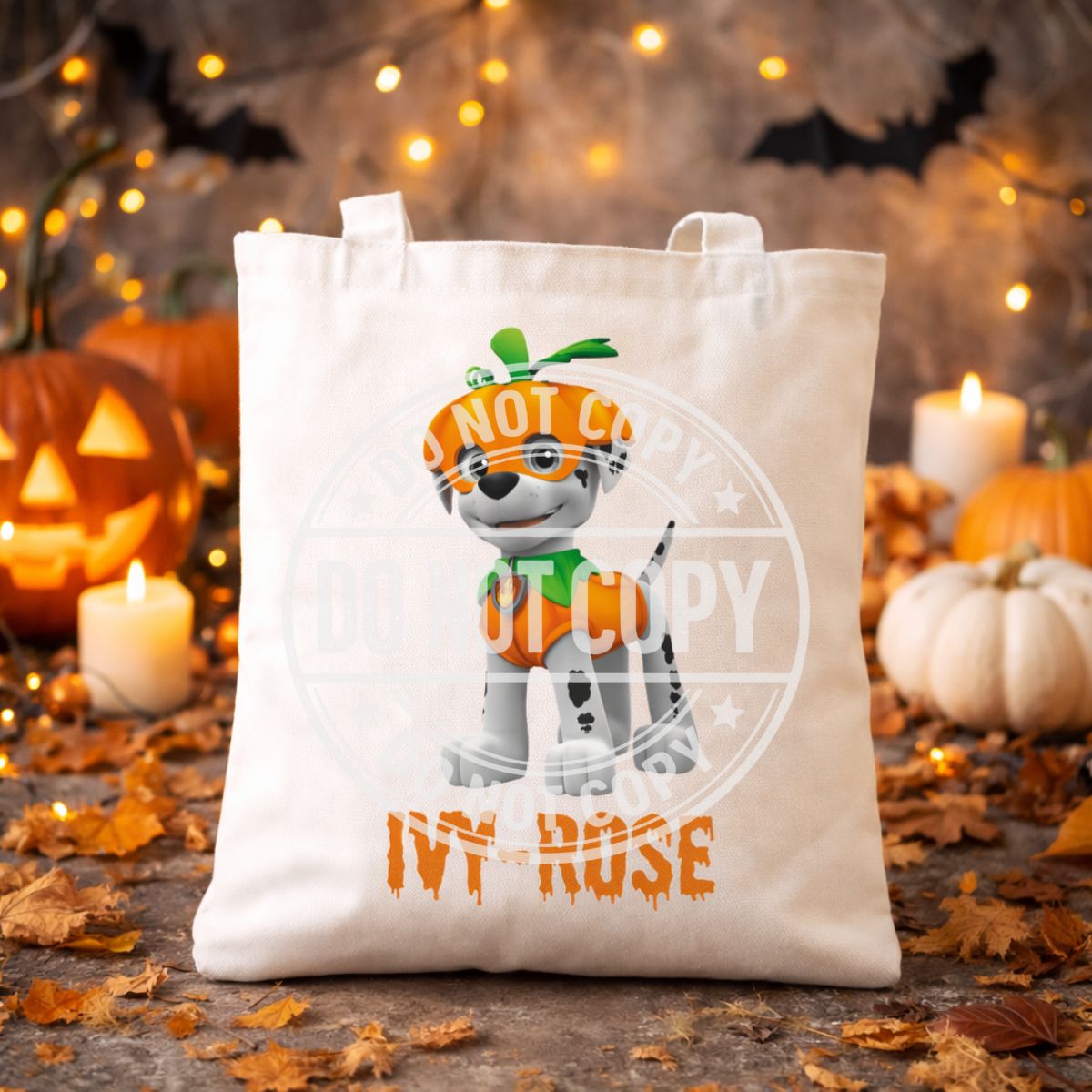 Personalised Halloween Trick or Treat Bag | Custom Kids Halloween Tote | 18 Cute Spooky Designs | Reusable Candy Bag | Personalised Pumpkin Bag