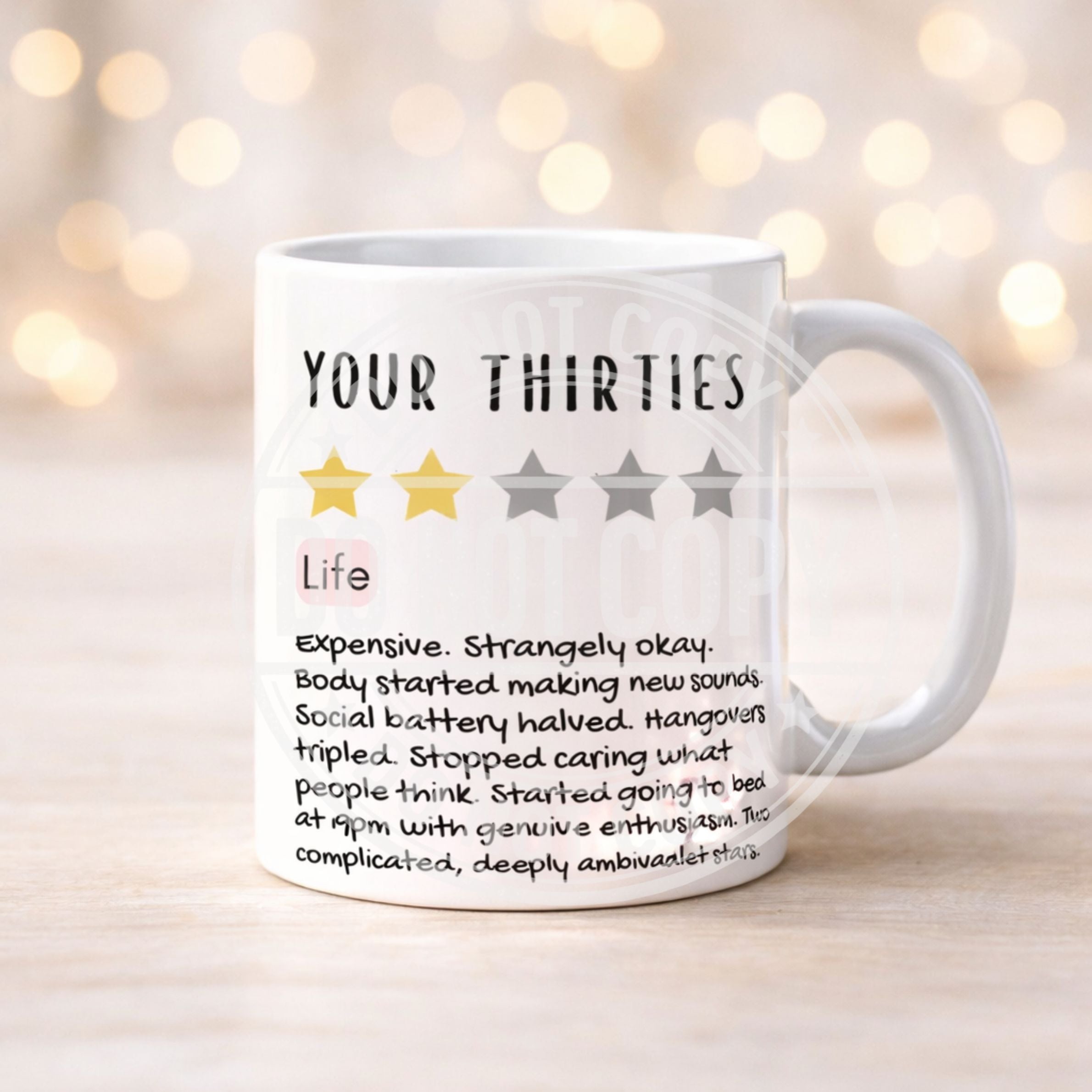 Funny Review Style Mugs | Adulting, Life, Pregnancy, Menopause Gift