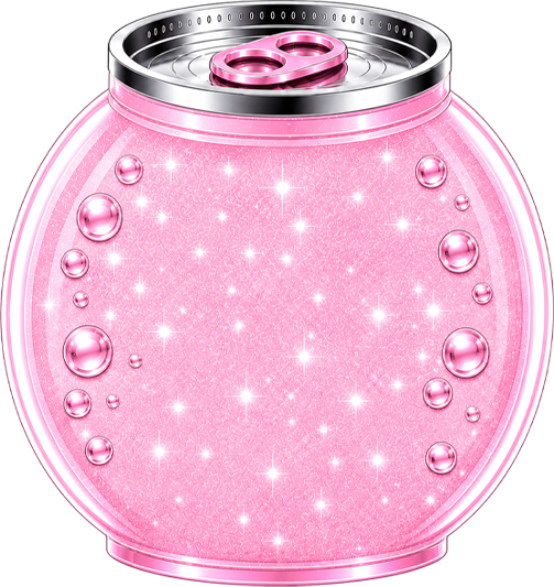 Personalised Glitter Soda Can Keyring | 14 Colours | Custom Name Keychain Gift