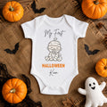 Personalised baby's first Halloween vest with cute mummy design and custom name