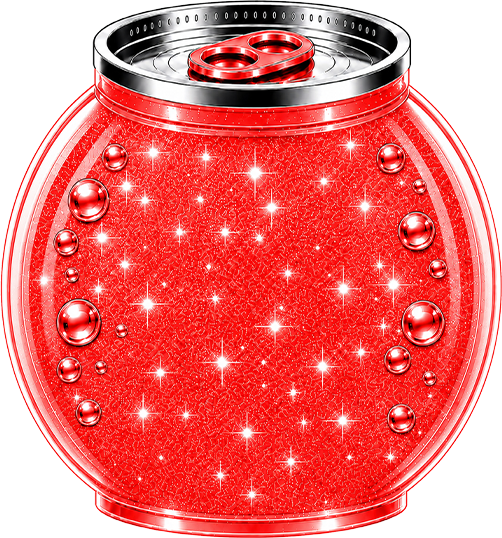 Personalised Glitter Soda Can Keyring | 14 Colours | Custom Name Keychain Gift